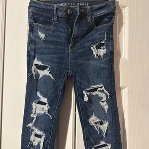 American Eagle Next Level Stretch Dark Blue Wash Jeans